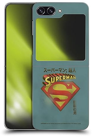 Head Case Designs Offizielle Superman DC Comics Japanisches Logo Vintage Mode Harte Rueckseiten Handyhülle Hülle Huelle kompatibel mit Samsung Galaxy Z Flip5