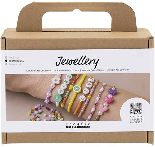 Mini Craft Mix Schmuck, Bunte Armbänder, 1 Packung, klein