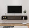 Pmnianhua TV Board Hängend, TV-Schrank TV-Board Lowboard, TV-Bank Fernsehschrank, Multimedia Wandregal Großer Speicher mit 1 Tür und 4 Schränken für Wohnzimmer Schlafzimmer & Büro (147cm, Dunkelgrau)