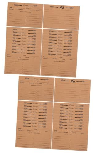 HOMSFOU 40 STK Rezeptkarte Diät Rezept Dose Kraftkarten Rezept-notizkarten Rezeptboxen Leere Karten Leeres Kochbuch Küchenutensilien Kochkarten Kraftpapier Karteikarte Doppelseitig