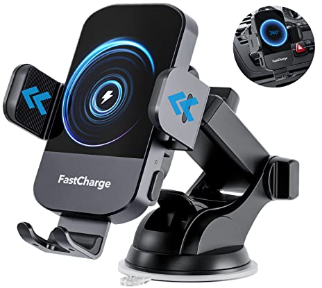 DigitConvert 15W Support Telephone Voiture Induction, Qi Chargeur Induction Voiture sans Fil Magnétique pour iPhone15/14/13/12 Pro Max Mini Plus Samsung S23/22/21 Utral, WIRELESS CHARGER C178
