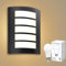 Wandlampe E27 Aussenlampe IP44 Wandleuchte Schwarz Matt Eckig Edelstah ABS Außenlampe für Hauswand Balkon Badezimmer inkl.1x 12W 1200lm LED Warmweiß Glühbirne