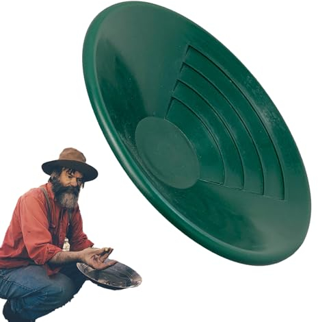 Smileshiney Padella d'oro,Setaccio per Trappola per panning 'Oro - Pentola d'oro con Struttura a scanalatura Poco Profonda per Miniera mineraria, fonte d'Acqua, Montagne inaccessibili