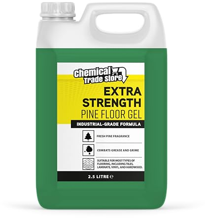 Chemical Trade Store - Pine Floor Gel 2.5L - Industrial Strength Floor Cleaner for Laminate, Tile, Vinyl & Hard Floors - Classic Pine Scent, Streak-Free Shine