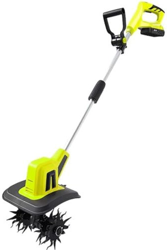 ANGDI Electric Garden Tiller Cultivator, Cordless Rotavator Rototiller For Gardening, 4ah Battery Powered, 25cm Working Width, 22cm Tilling Depth, For Garden, Vegetable Plots