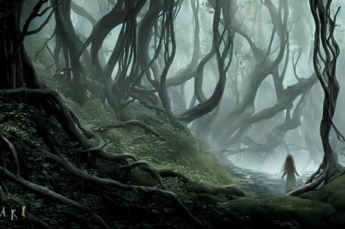 RZHRHJES Wandbild Mirkwood Mittelerde, 58 x 90 cm, ohne Rahmen, Leinwandbild