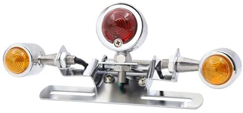 YnGia Motorbike Brake Light Led Motorcycle Rear Light 12v Universal Running Brake Stop Indicator Tail Number Plate Light for Motorbike Dirt Bike Scooter ATV