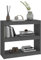 Bücherschrank/Raumteiler aus Holz, 80 x 30 cm, 2 Etagen, Bücherregal, Aufbewahrung, Präsentationsregal für Wohnzimmer, Flur, Heim-Organizer und Raumtrennung, Grau