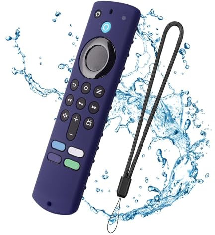 Silikon Fernbedienung Hülle, 16x4.5cm Silikon Hülle Für Fir-e TV Stick 4k, Wasserdichtes Anti-Drop-Gehäuse, rutschfeste Silikon-Hülle Mit Umhängeband, Stoßfeste 4K Anti Fall RC Silikon Abdeckung
