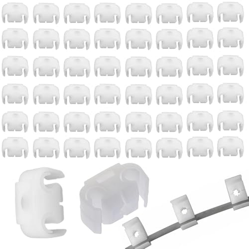 VZU 50PCS Auto Bremsleitung Clip Bremsleitung Halter Bremsschlauch Clip Kunststoff Auto Bremsschlauch Klemmen Weiß