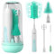 Electric Bottle Brush Cleaner, Portable Electric Baby Bottle Brush Cleaner for Travel, Rechargable Travel Bottle Cleaner Kit with Nipple & Straw Brush, Perfect Mom Essentials After Birth Gift, Green