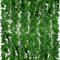 ADORAMOUR Ghirlande di Edera Artificiale - Confezione da 48, Lunghezza 210cm - Viti Finte Realistiche per la Decorazione di Stanze e Pareti da Giardino per Interni ed Esterni, Verde Piante