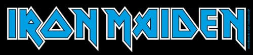 Iron Maiden Logo Aufkleber Blue Sticker Eddie Metal ca. 19x4 cm