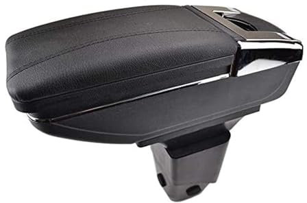 Auto Armlehnenbox Für P&eugeot 206 207 2009-2012 Einschichtige Drehbare Armlehne Gewinde Aufbewahrungsbox Armlehne Mit Getränkehalter Aschenbecher