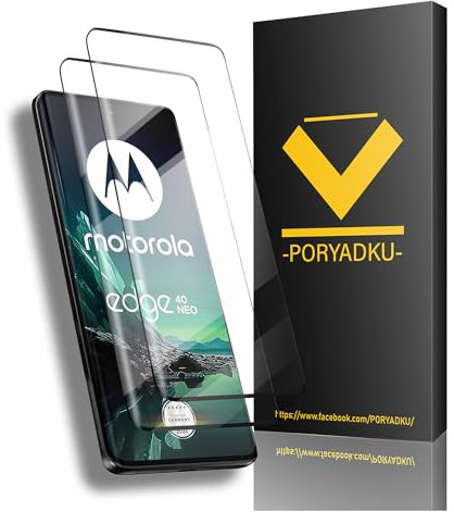 2 Pièces Verre Trempé pour Motorola Moto Edge 40/ Edge 40 Neo, Déverrouillage par empreinte digitale, Dureté 9H, Sans bulles, 3D-Coverage, HD Verre