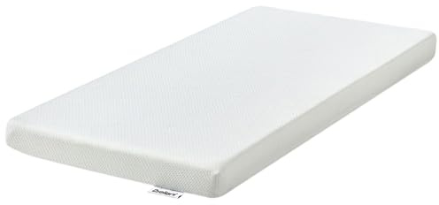 Beliani Baby Cot Size Foam Mattress 1ft11 Polyester Cover Soft Filling Zipper White Hushy