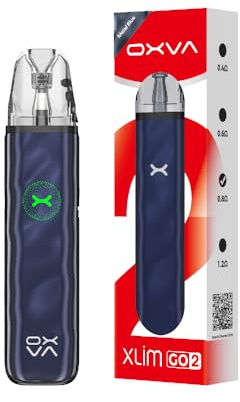 OXVA XLIM Go 2 Metal Blue – Pod Kit E‑Zigarette mit 1500 mAh Akku, 3 ml Pod, 30 W Leistung, USB‑C Fast Charging – für MTL & RDL, Top-Fill & Airflow Slider