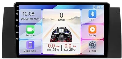 Android 16 9 Pulgadas Coche Radio De Coche GPS Navegación para BMW X5 1999-2006 Pantalla Tactil para Coche Accesorios De Coche Conecta Y Reproduce