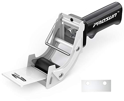 Prosun Klebebandabroller Paketklebeband Paketbandabroller Packband Paketband Papierklebeband Abroller Handabroller Kleberoller Packetbandroller Klebebandspender Verpackung Dichtband Cutter Weiß