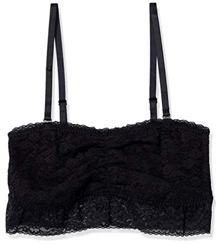 Iris & Lilly Reggiseno a Fascia in Pizzo Donna, Pacco da 2, Nero/Bianco, 44