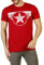 MARVEL Men's Captain America Cap Logo T Shirt, Antique Cherry Red, S UK