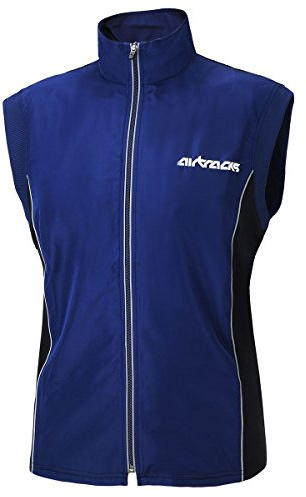 Airtracks Thermo Winter Fahrradweste Laufweste Pro Radweste Warm Atmungsaktiv Winddicht Wasserabweisend Reflektierend S M L Xl XXL XXXL 3Xl 4XL - blau - XXXL
