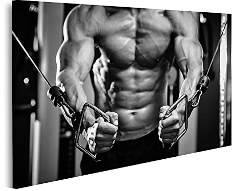 islandburner Bild auf Leinwand Bodybuilder In Fitness Studio Pumpen Bilder Wandbilder Poster