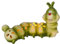 abc HOME | Gartenfigur Raupe | LEDs | Solarpanel | Lichtsensor | 16 cm H