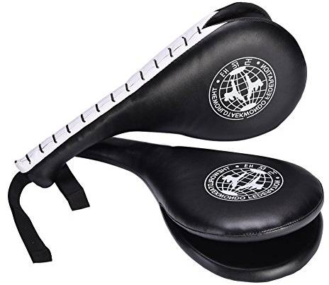 1 Paar Taekwondo Doppel-Kick-Pads, für Tae Kwon Do Karate Kickboxen Training TKD Kicking Pad Praxis Target Training Double Face Foot Pad Kampfsport Ausrüstung Sportartikel Paddel