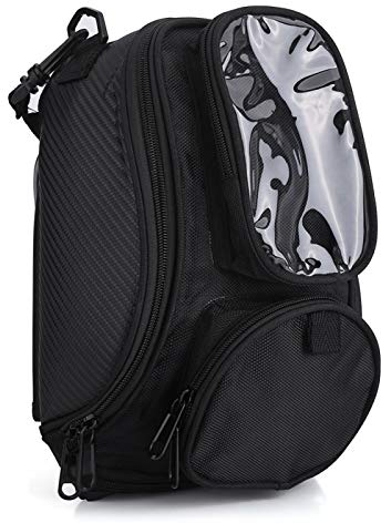 Motorrad Tankrucksack, starker magnetischer wasserdichter Öl-Tankrucksack Schwarz Passend für die meisten Motorräder, Motorräder und Enduro
