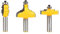 3 Pcs Picture Frame Router Bit Set, for Glass Artwork Inner Step 1/2 Shank Carbide Woodwork Milling Cutter Woodworking Tool