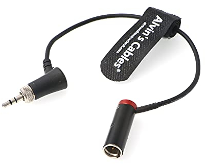 Low-Profile Mini-XLR 3-Pin Stecker TA3M auf 3.5mm-TRS-Locking Audio-Kabel für Canon-EOS-C70 an Deity BP-TRX|Sennheiser-EK-100 G4|G3 Alvin's Cables Rot