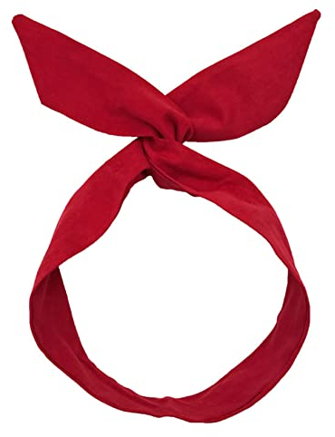 Anawakia Haarreif im Vintage-Stil, mit Schleife, Haarband aus Eisendraht, für Damen, Farbe geflochten, Haar-Accessoires (rot)