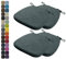 Kimgull 4er Set Stuhlkissen mit Bändern Bequeme Waschbare Rutschfestes Sitzkissen Ideal für zu Hause und Gartendekoration, viele Farben und Größen zur Auswahl (43x40x3CM Dunkelgrau Blau)