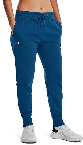 Under Armour Damen Rival Fleece Joggers Hose, (426) Varsity Blue/White, Groß