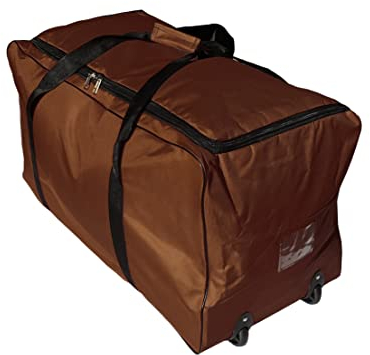 Reisetasche, Sport, groß, 140 l, mit Rädern, Größe XXL, Braun, braun, Extra großer weicher Koffer.