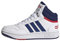 adidas Hoops Mid Shoes, Scarpe Unisex-Adulto, Cloud White/Victory Blue/Scarlet, 38 2/3 EU