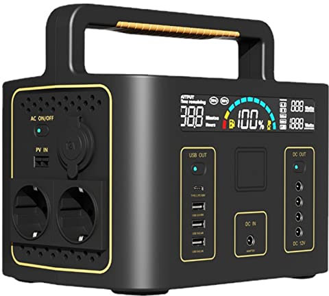 Station D'énergie Portable, Générateur Électrique 500W 481Wh Groupe Électrogène De Secours avec Prises AC 220V/DC 12V/USB Type-C Générateur Solaire pour Balcon, Camping Et Camping-Cars