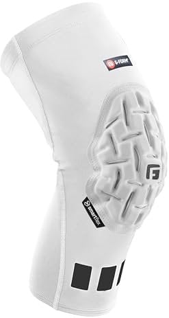 G-Form Pro Handball 180 Padded Knee Sleeve (Single) - Leichte Bandage, atmungsaktive und flexible Unterstützung für Komfort und Schutz des Sportlers - Weiß, Medium