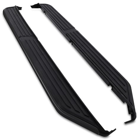 Predator 4x4 Marchepieds latéraux noirs compatibles avec Land Rover Discovery 3 4 L319 2004-2016 - Marchepieds en aluminium et ABS - Accessoires pour marchepieds latéraux