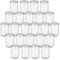 gouveo Lot de 24 bocaux de conservation ronds de 350 ml avec couvercle à visser argenté - Bocaux à visser - Bocaux à visser pour la conservation et le stockage