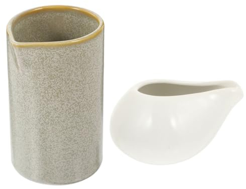 OKUMEYR 1 Juego La Leche Puede Jarra De Salsa Jarra De Leche De Porcelana Jarra Pequeña Para Crema Jarra De Crema De Café Jarras De Crema De Ceramica Cerámica Estilo Japones Tarro De Miel