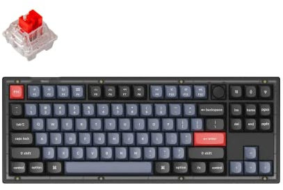 Keychron V3 QMK Tastiera meccanica personalizzata Hot-swap OSA PBT Keycap retroilluminazione RGB con manopola, interruttore K Pro Rosso