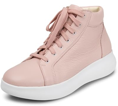 VITAFORM Bequeme Damen Schuhe - Sneaker Damen Leder - Damen Sneaker aus italienischem beige/Taupe 40