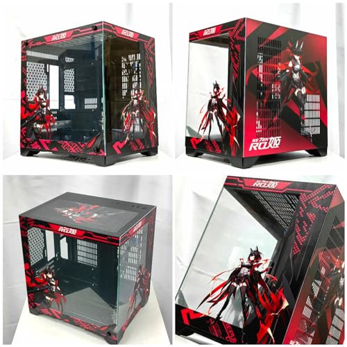 upim Computer Cases,Mid-Tower PC Gaming Case M-ATX - Front I/O USB 3.0 Port - Double Sided Tempered Wave - 7 Fan Positions - Water-Cooling Ready