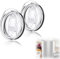 2Pcs Transparent Straight Push Lid - Leak-proof Plastic Lid for Coffee, Straw and Glass Cups