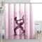 Duschvorhang 240x200 Yoga Shower Curtains Gymnastik Duschvorhänge Anti Schimmel Bad Vorhang Waschbar Polyester Textil für Badezimmer Badewanne mit 12 Haken, X1035