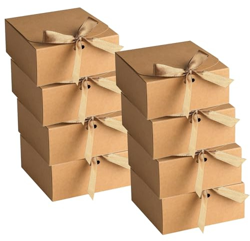 Goomp 10 Stück Geschenkbox,Geschenkbox mit Deckel 27 x 20 x 8 cm Geschenkboxen Set Brautjungfer Vorschlag Box für Hochzeit Geschenk Geburtstag Weihnachten