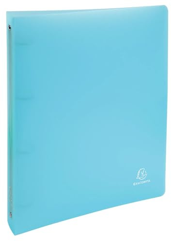 Exacompta - Réf. 51972E - Carton de 15 classeurs Chromaline - 4 anneaux ronds diamètre 30 mm - Dos 40 mm - Dimensions 32 x 26,8 cm - Format à classer A4 Maxi - Bleu pastel