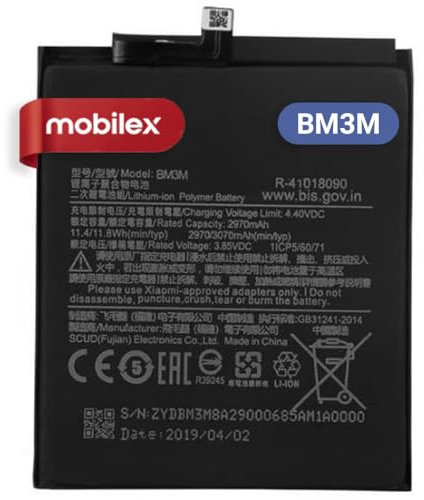 MOBILEX® Interner Akku für Xiaomi Mi 9 SE (BM3M) Ersatz | 2970 mAh – OEM | Originalkapazität